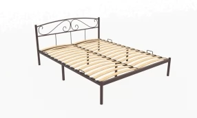Кровать Верона Металл, 160х200, Коричневый муар, Коричневый муар, 1630
