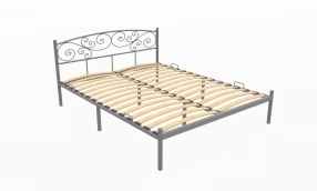 Кровать Лилия Металл, 160х190 мм, Серый муар, Серый муар, 1630
