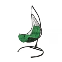 Подвесное кресло Wind Black зеленая подушка